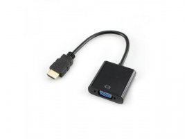  Video adapter SBOX HDMI(m) na VGA(ž), 0.2m, črni 