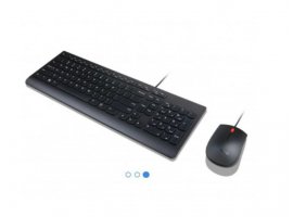  Tipkovnica + miška LENOVO Essential, žična, USB, črna