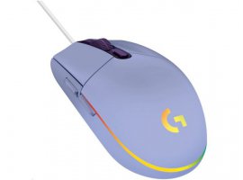  Miška LOGITECH G102 LIGHTSYNC, žična, gaming RGB, lila (910-005854)