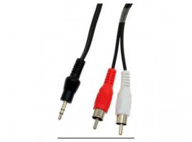  Avdio kabel SBOX 3.5mm(m) na 2xRCA(m), 1.5m, črni