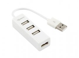  USB HUB SBOX H-204, 4x USB 2.0, beli