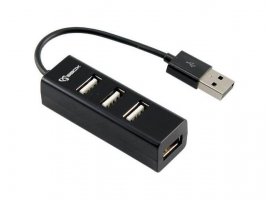  USB HUB SBOX H-204, 4x USB 2.0, črni