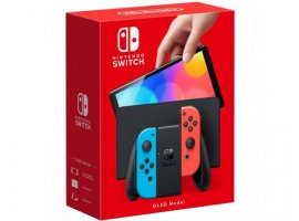  Igralna konzola NINTENDO SWITCH OLED, rdeči in modri Joy-Con