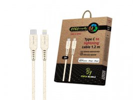  Kabel MAXMOBILE ECO Lightning(m) na USB-C(m), 1.2m, beli