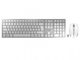  Tipkovnica + mi&scaron;ka CHERRY DW-9100 Slim, brezžična, bjelo/siva (JD-9100GB-1)
