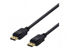  Video kabel DELTACO DisplayPort DP (m) 1.2 na DP (m) 1.2, 1m, Ultra HD (4K), 60Hz, pozlačeni konektorji, črni