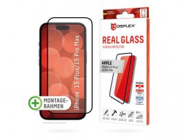  Zaščitno steklo DISPLEX Real Glass Full Cover za iPhone 15 Plus/15 Pro Max