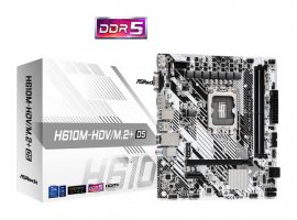  Osnovna plošča ASROCK H610M-HDV/M.2+ D5, socket 1700, DDR5, M.2, VGA, HDMI, DP