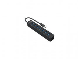  USB HUB ORICO TWC3-7A-BK-EP, 7x USB 3.0, črni