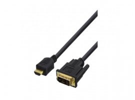  Video kabel DELTACO HDMI - DVI-D adapter, gold-plated connectors, 1080p, črni