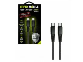  Kabel MAXMOBILE USB-C(m) 3.1 na USB-C(m) 3.1, 1.2m, Kevlar, 100W, črni